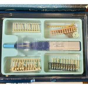 Vintage Sewing 1970’s Dennison Buttoneer 5 Second Button Attacher Collectible